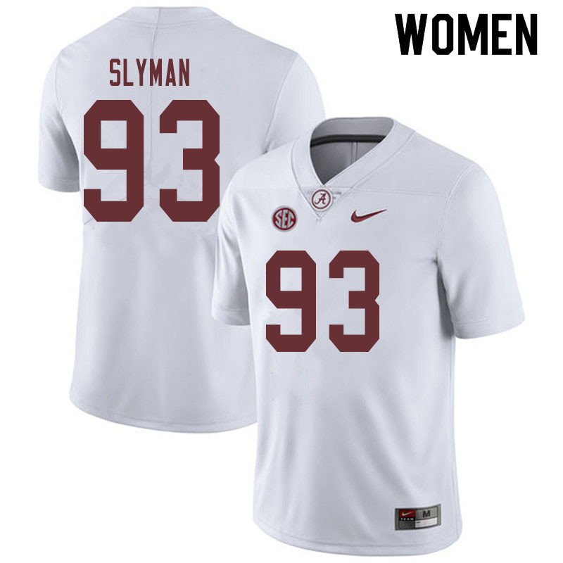 Women's Alabama Crimson Tide Tripp Slyman #93 2019 White College Stitched Football Jersey 23YT074ID